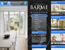 Tablet Screenshot of barme-immobilier.com